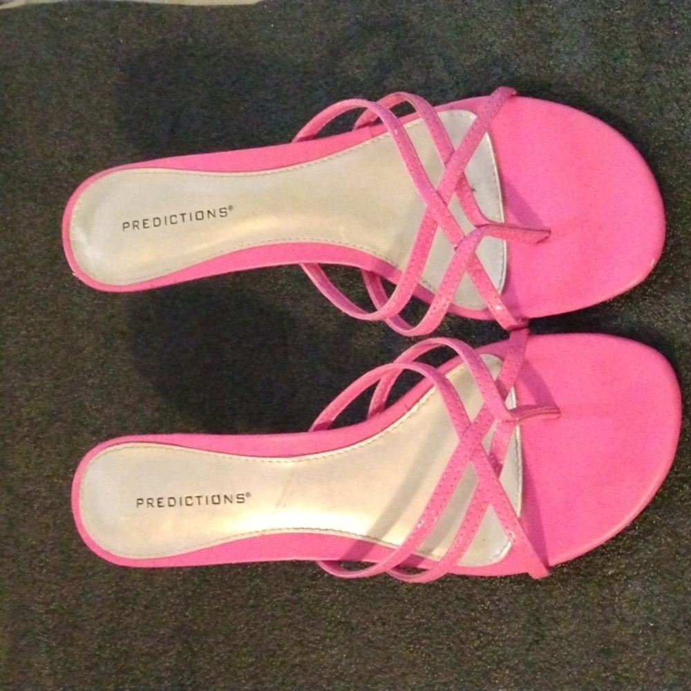 Predictions women's pink heel sandals SZ 8 New